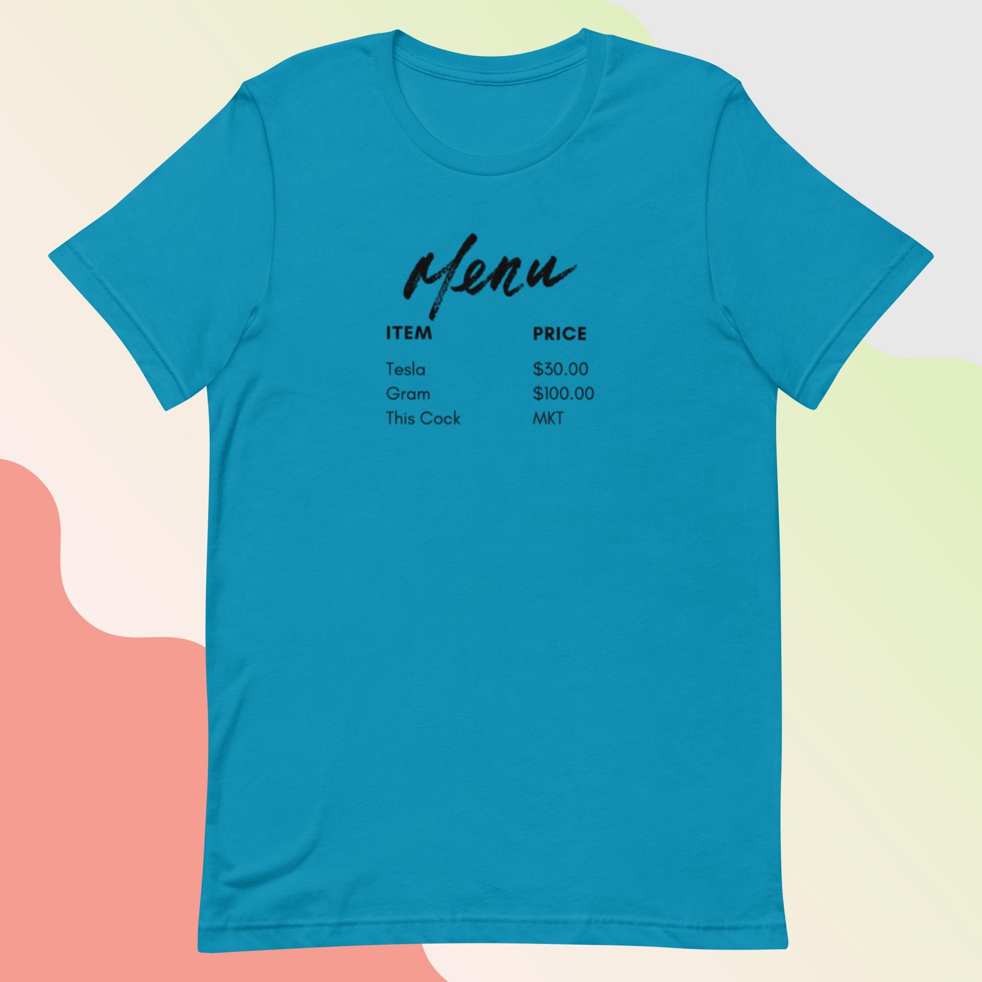 Menu (Unisex t-shirt) - Agatha's Attic