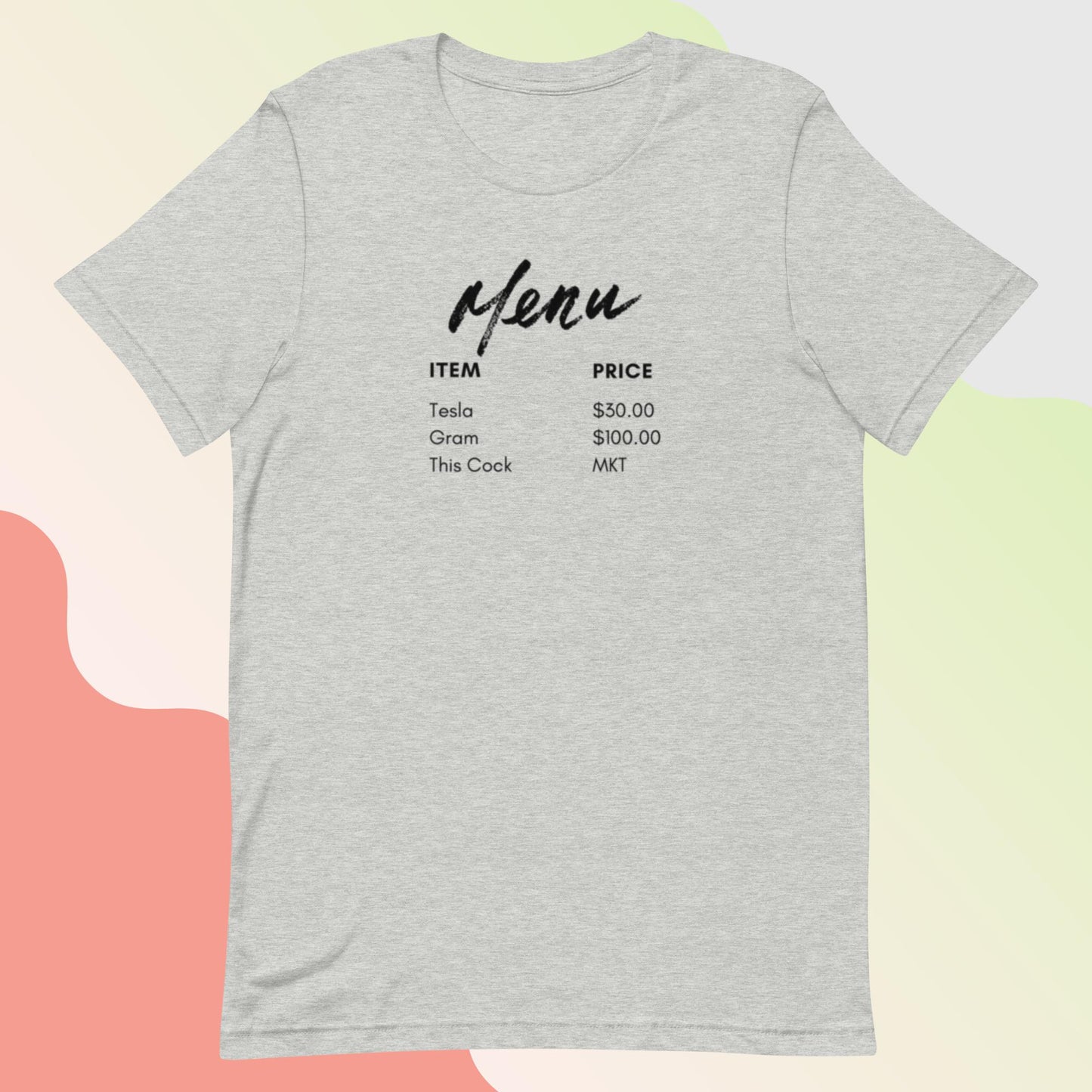 Menu (Unisex t-shirt) - Agatha's Attic