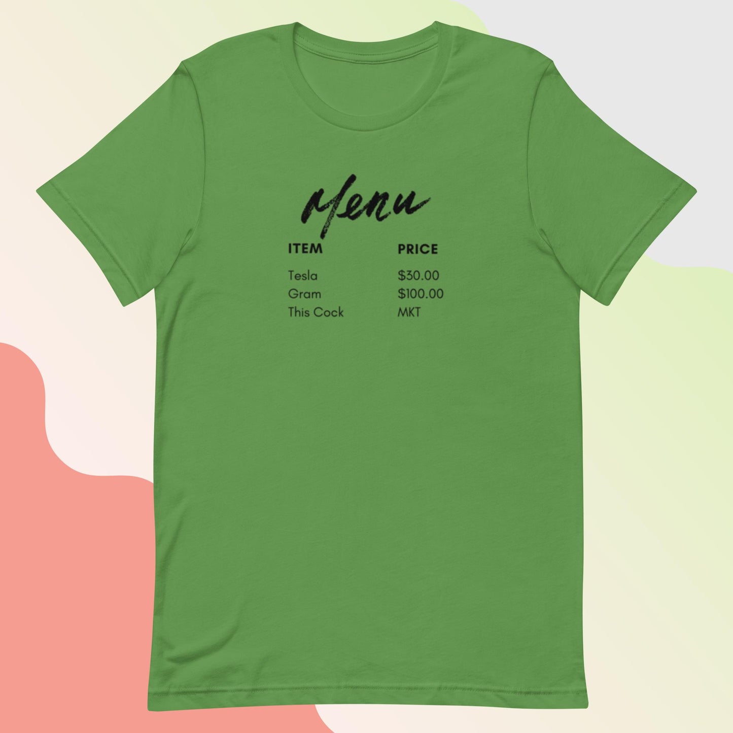 Menu (Unisex t-shirt) - Agatha's Attic