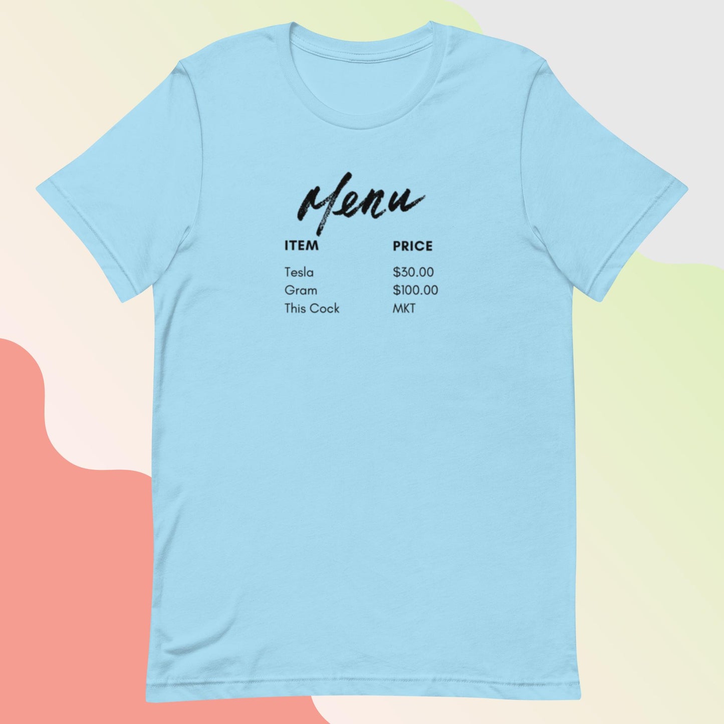 Menu (Unisex t-shirt) - Agatha's Attic