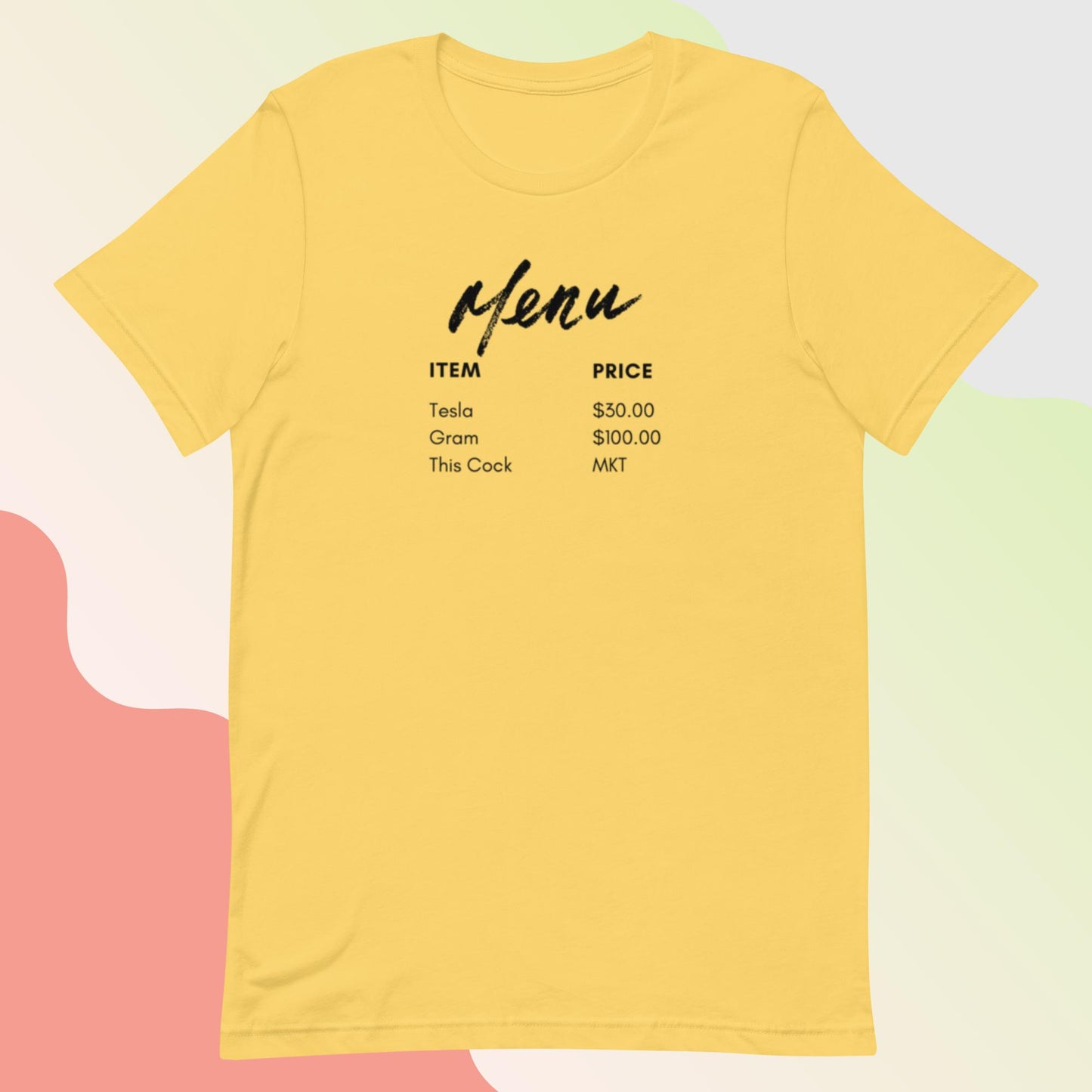 Menu (Unisex t-shirt) - Agatha's Attic